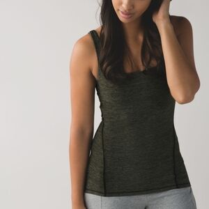 Lululemon Amala Tank Top In Heathered Gator Green